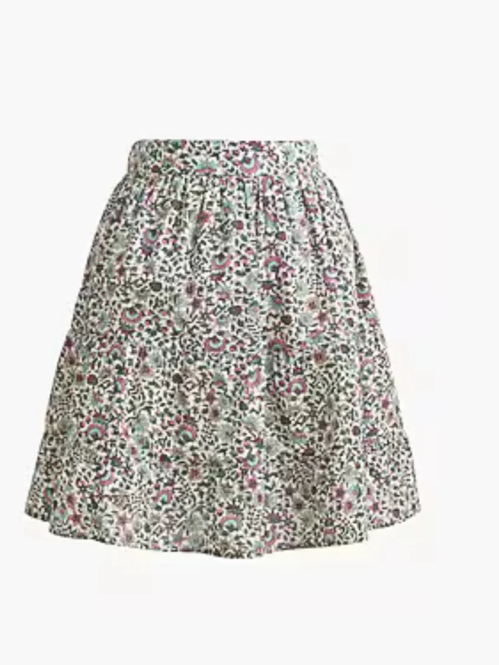 J. Crew Floral Circle Skirt in Pink and Green